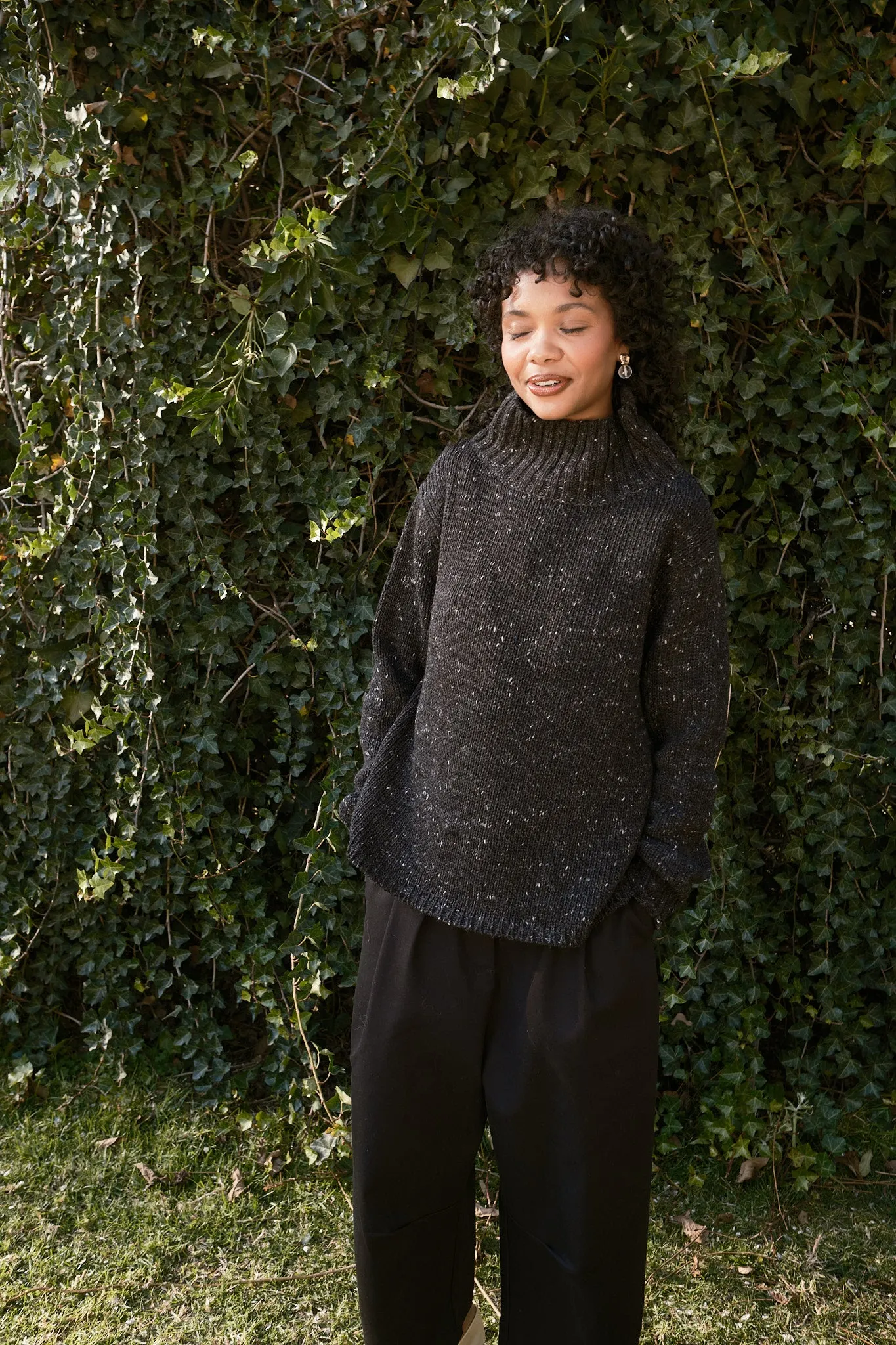 Silas Funnel Neck Pullover - Stone sold by Nikki Chasin