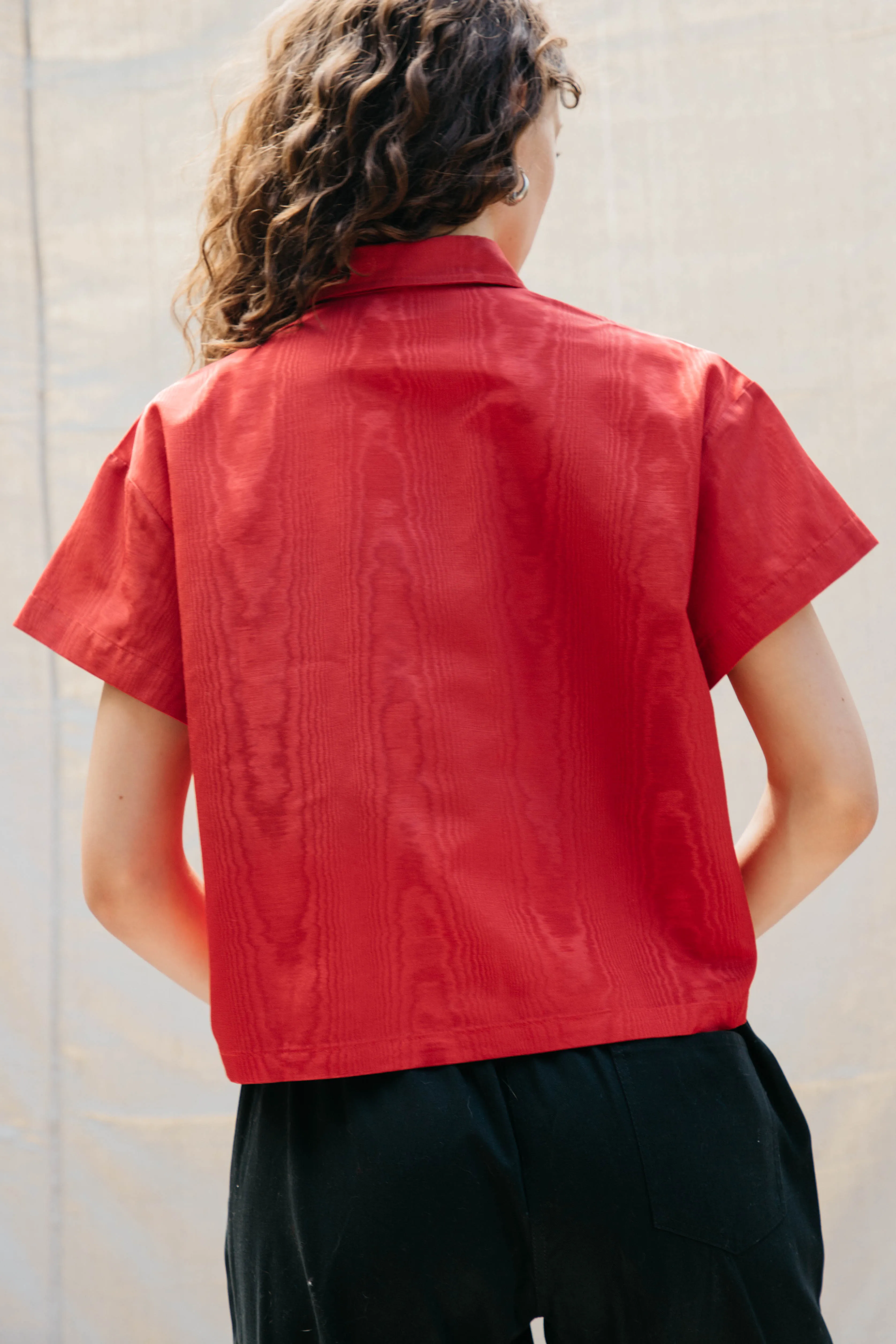 Corso Buttondown - Cherry Moire sold by Nikki Chasin product image thumbnail 2