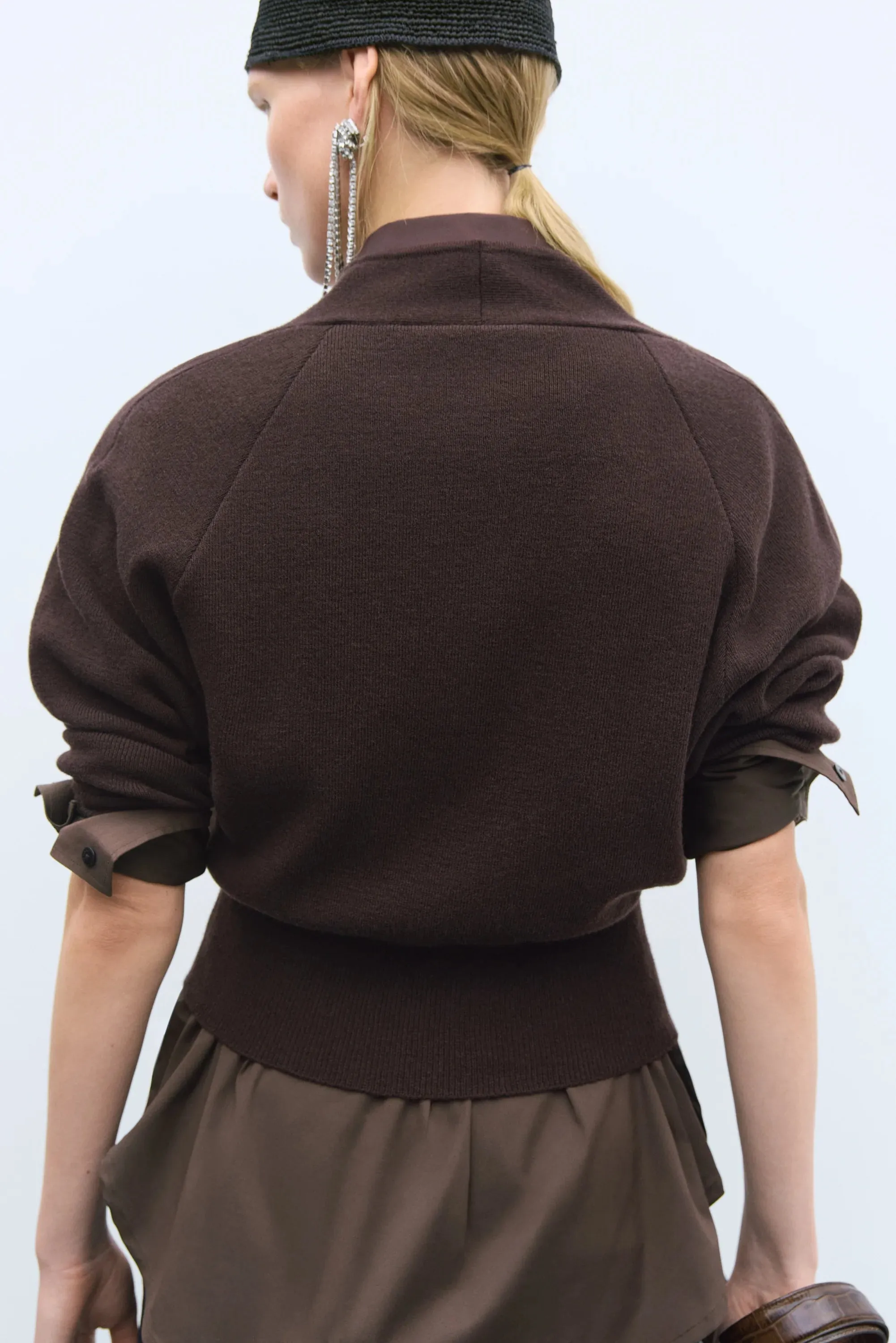 Merino & Cashmere Cardigan Brown sold by Nikki Chasin product image thumbnail 3