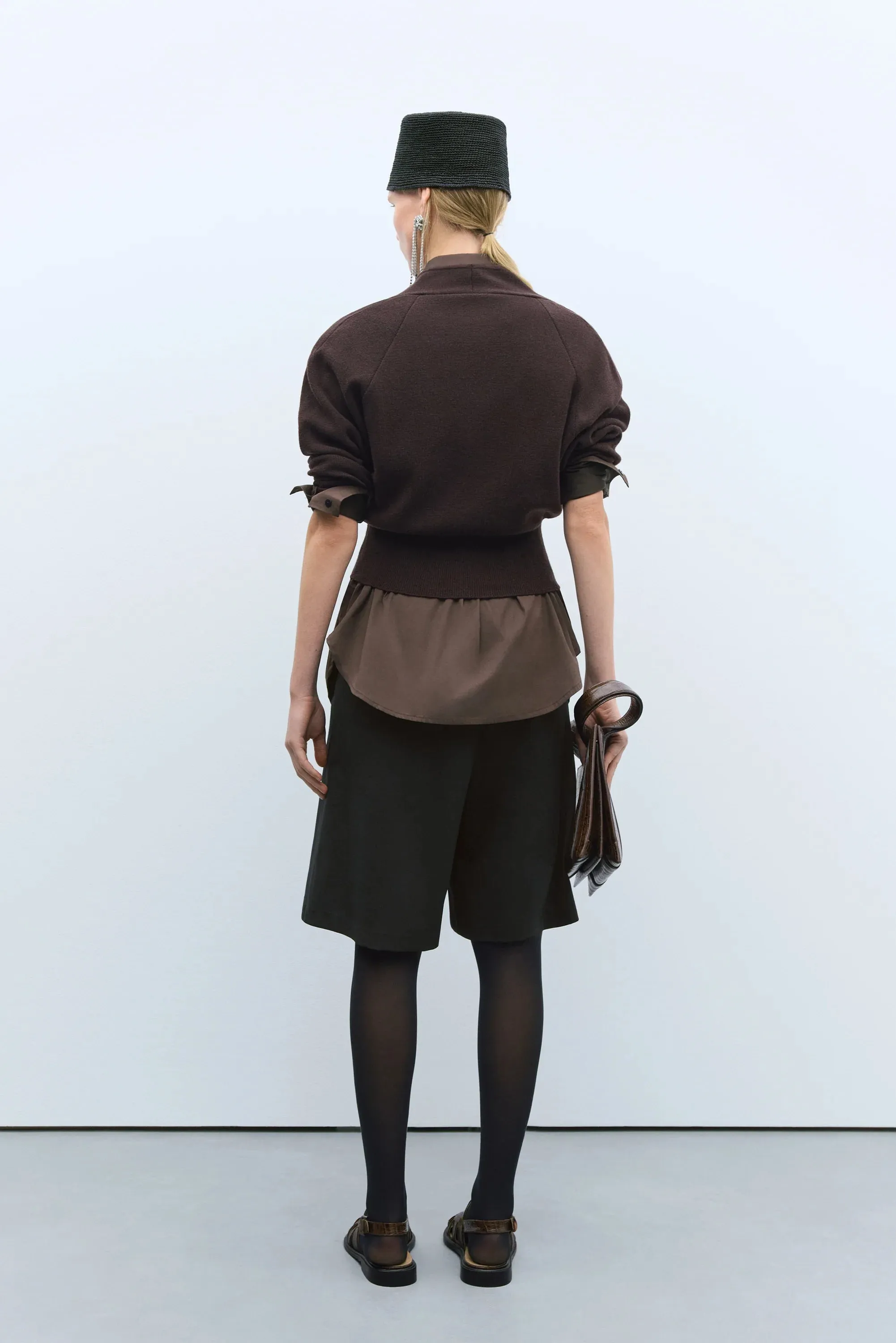 Merino & Cashmere Cardigan Brown sold by Nikki Chasin product image thumbnail 4