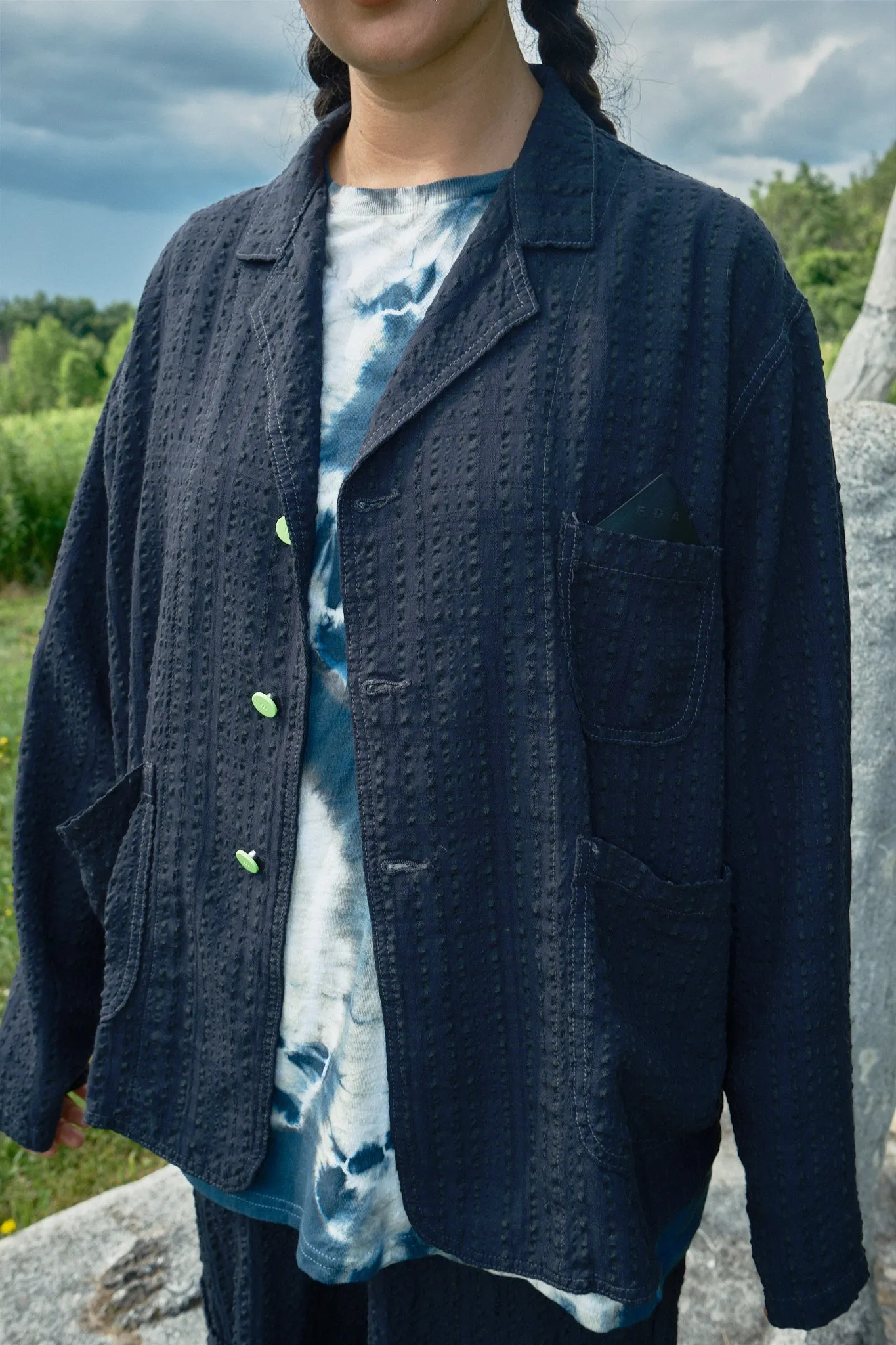 Dinner Jacket - Black Sesame Rayon sold by Nikki Chasin product image thumbnail 2