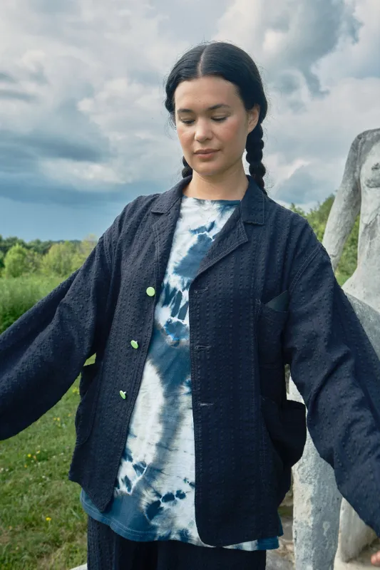 Dinner Jacket - Black Sesame Rayon made by MEALS
