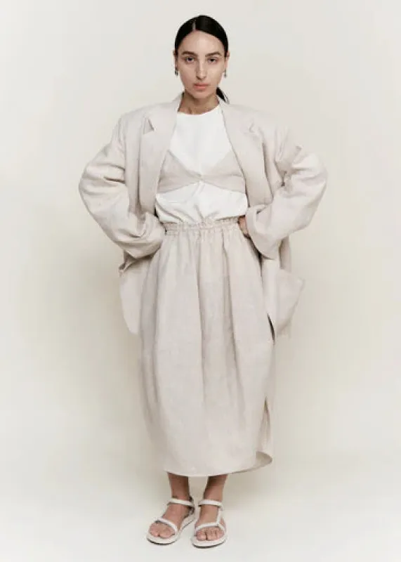 Balloon Skirt - Oatmeal Linen made by Modern Weaving