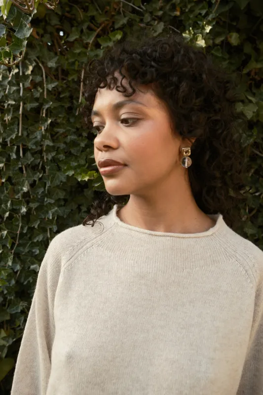 Iris Rollneck Pullover - Parchment made by Nikki Chasin