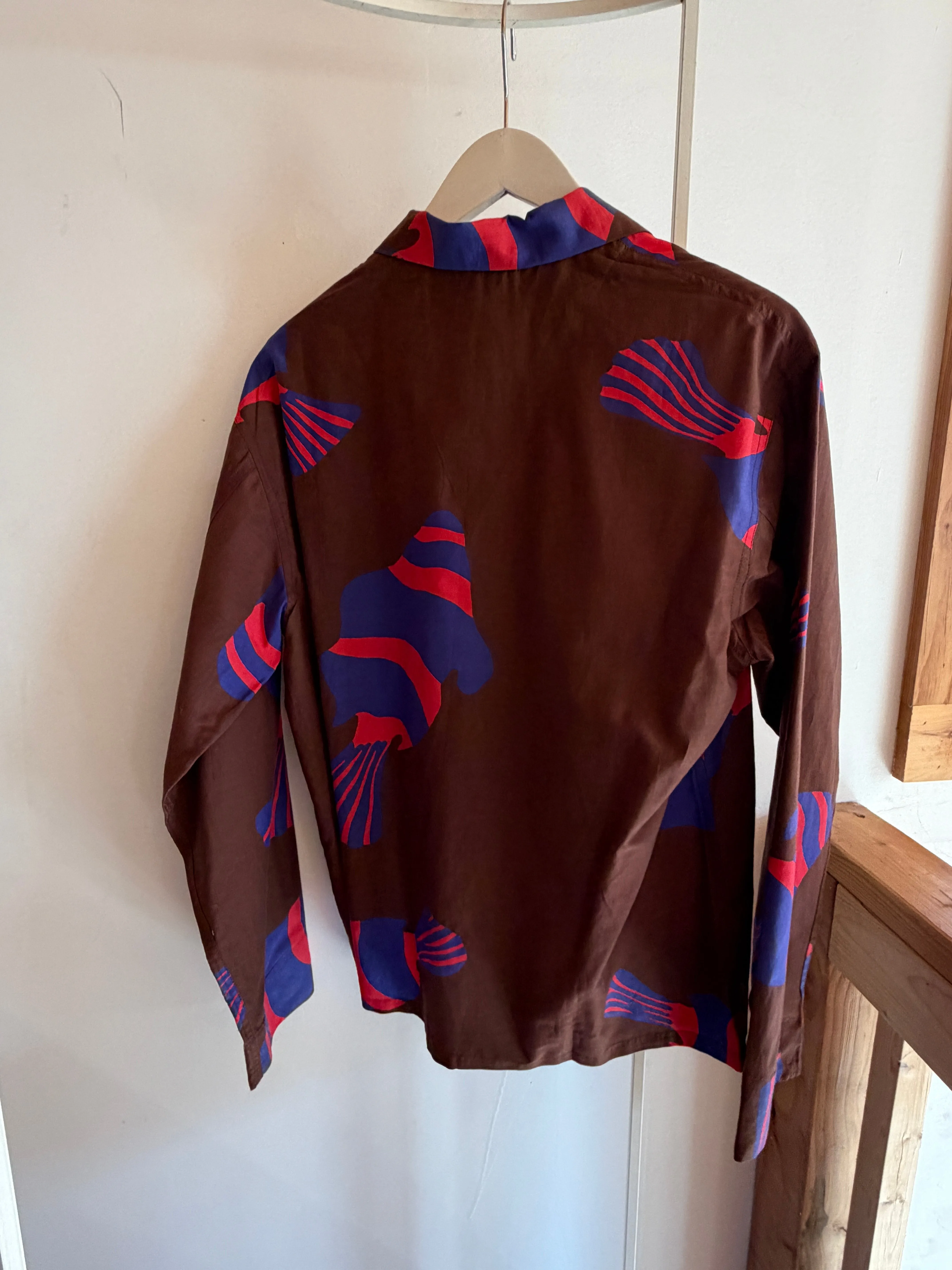 Homer Buttondown Cotton/Silk - Chocolate Fish sold by Nikki Chasin product image thumbnail 2