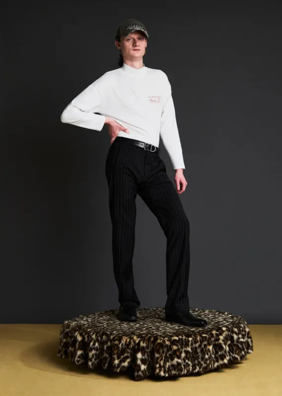 Jersey Funnel Neck in White sold by Martine Rose