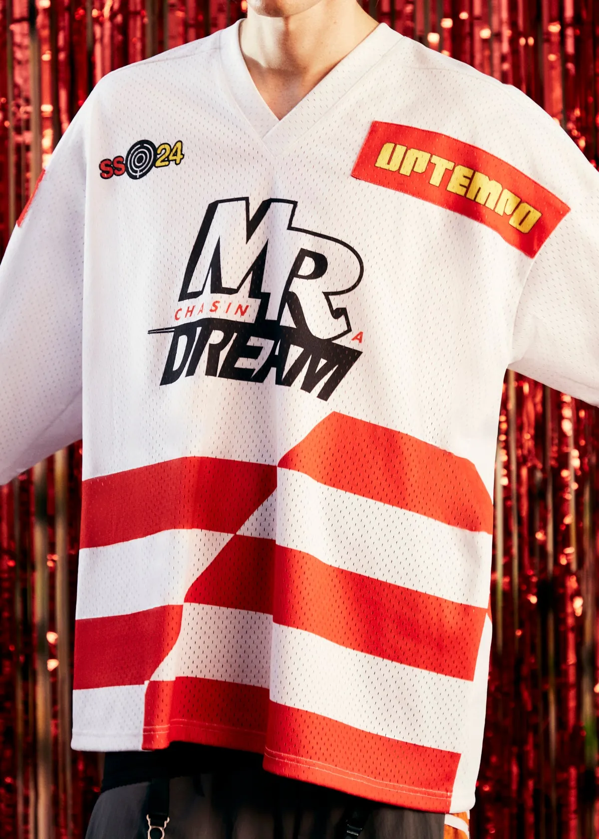 OVERSIZED FOOTBALL TOP in WHITE sold by Martine Rose product image thumbnail 2