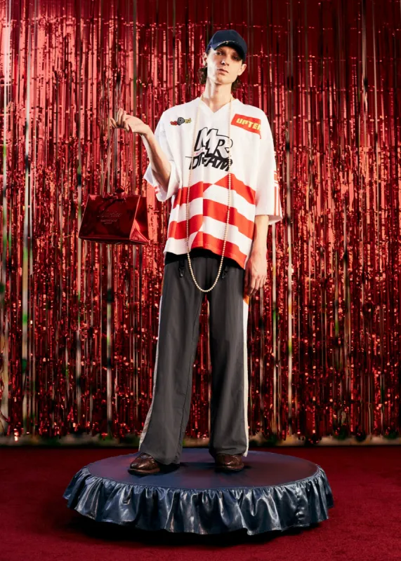 OVERSIZED FOOTBALL TOP in WHITE sold by Martine Rose