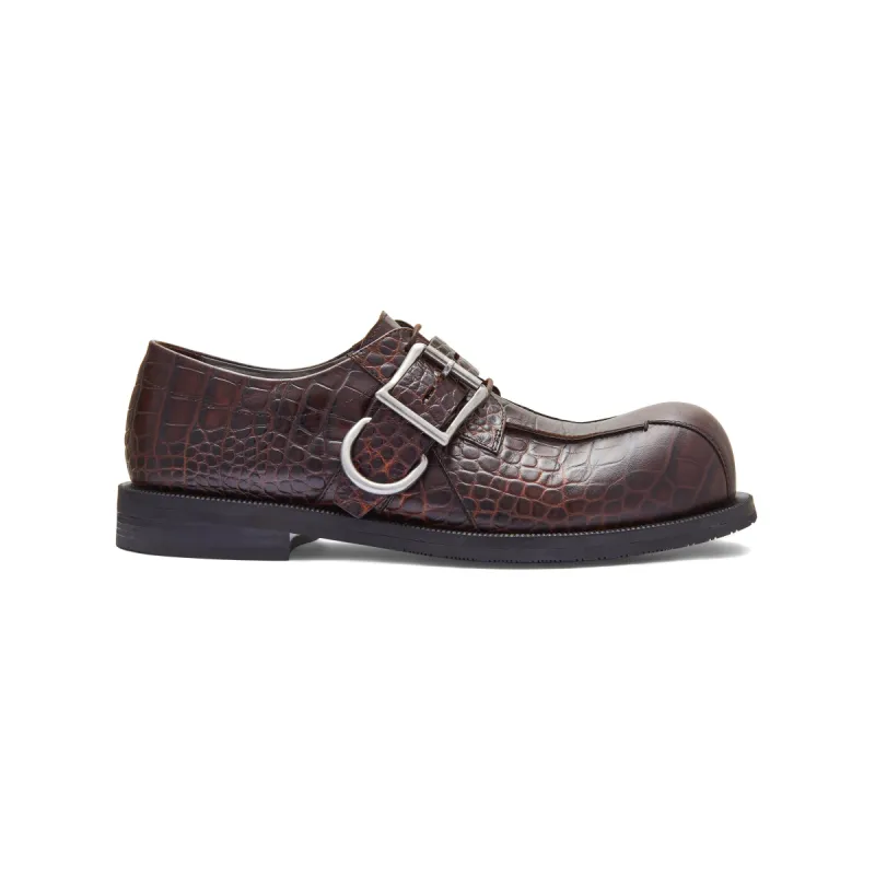BULB TOE BUCKLE LOAFER in BROWN sold by Martine Rose
