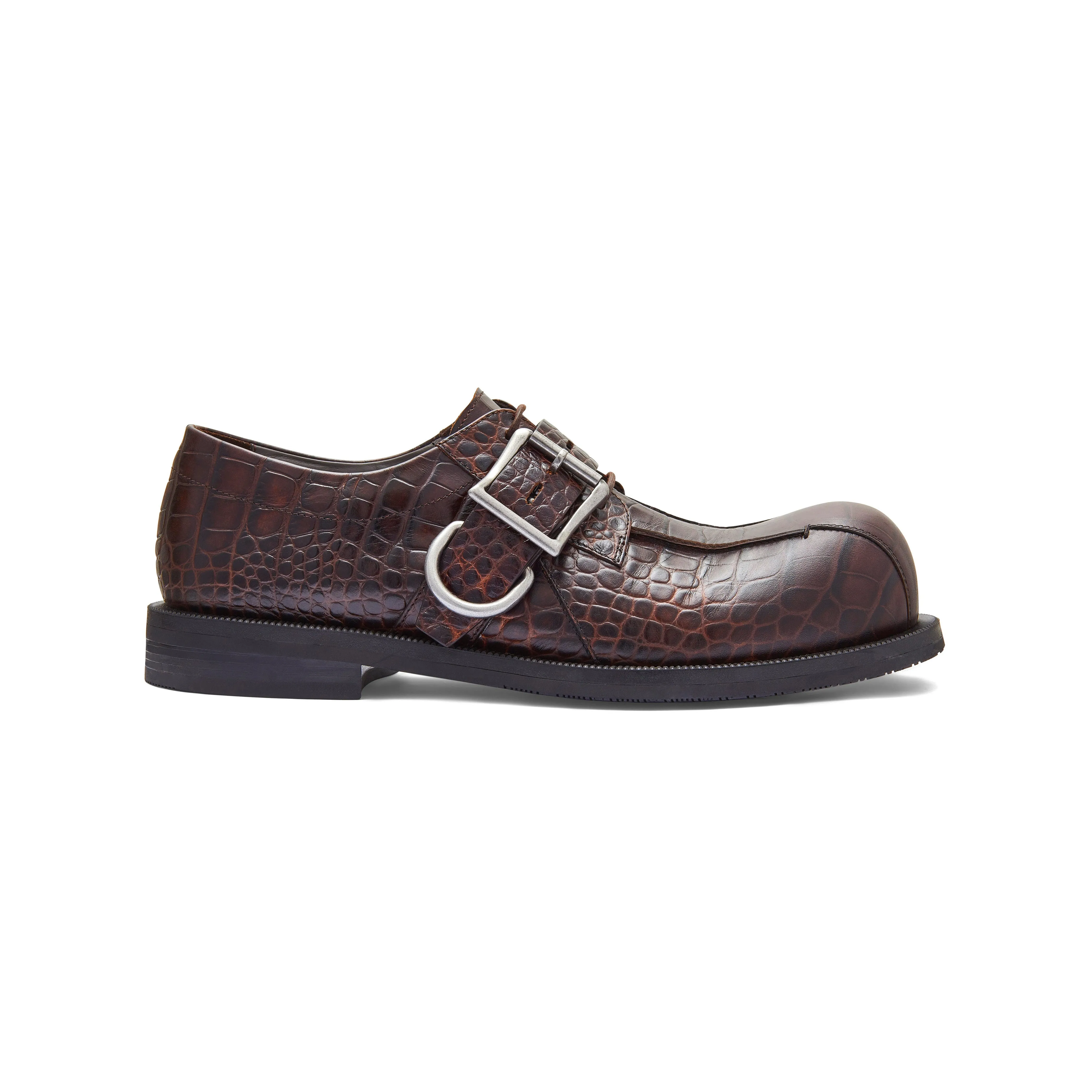 BULB TOE BUCKLE LOAFER in BROWN sold by Martine Rose