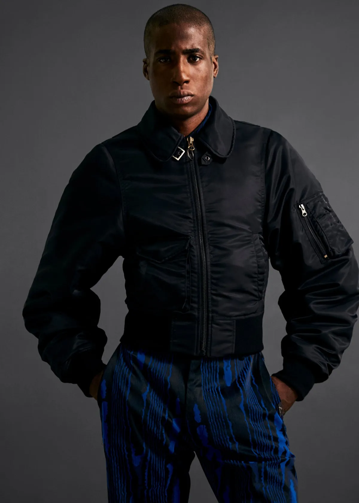 SHRUNKEN BOMBER in BLACK sold by Martine Rose product image thumbnail 2
