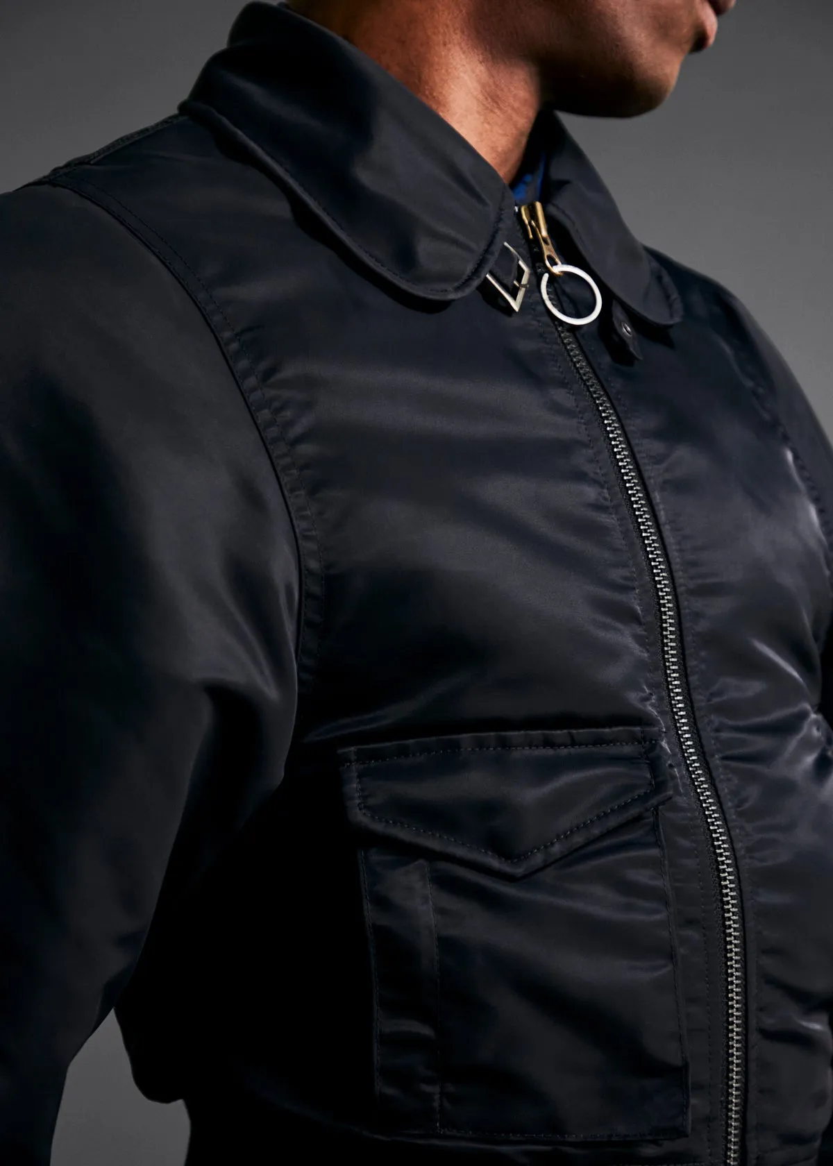 SHRUNKEN BOMBER in BLACK sold by Martine Rose product image thumbnail 3