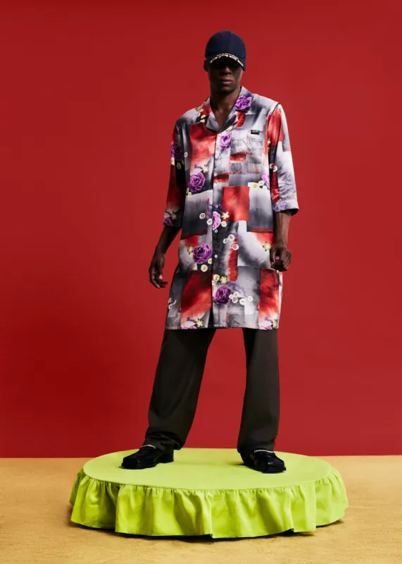 S/S STRETCHED SHIRT in FLORAL made by Martine Rose
