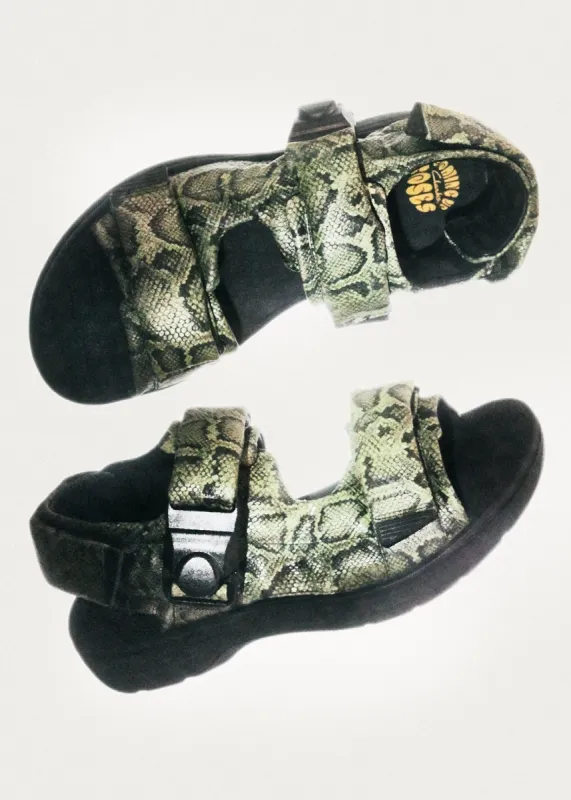 MARTINE ROSE FOR CLARKS WOMENS SANDAL in GREEN SNAKE made by Martine Rose