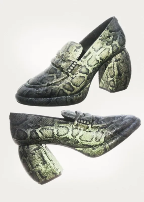 MARTINE ROSE FOR CLARKS LOAFER in GREEN SNAKE sold by Martine Rose
