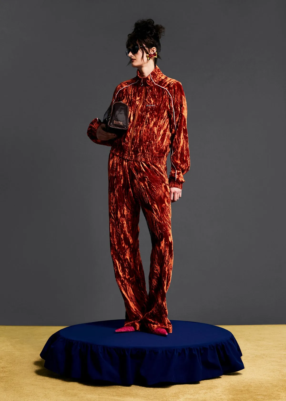 SHRUNKEN TRACK JACKET in ORANGE sold by Martine Rose
