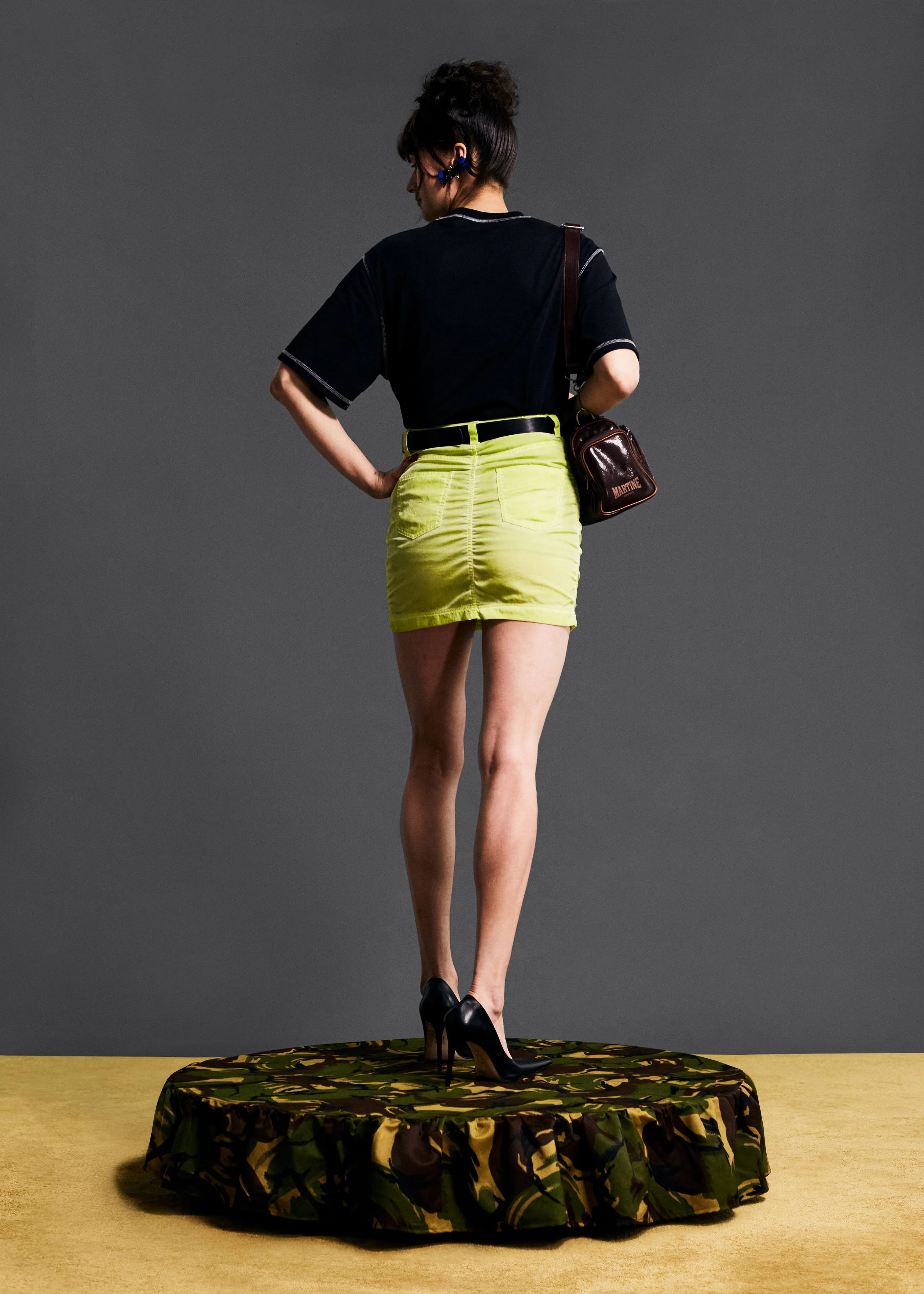 CLASSIC BOMBER SKIRT in GREEN sold by Martine Rose product image thumbnail 3