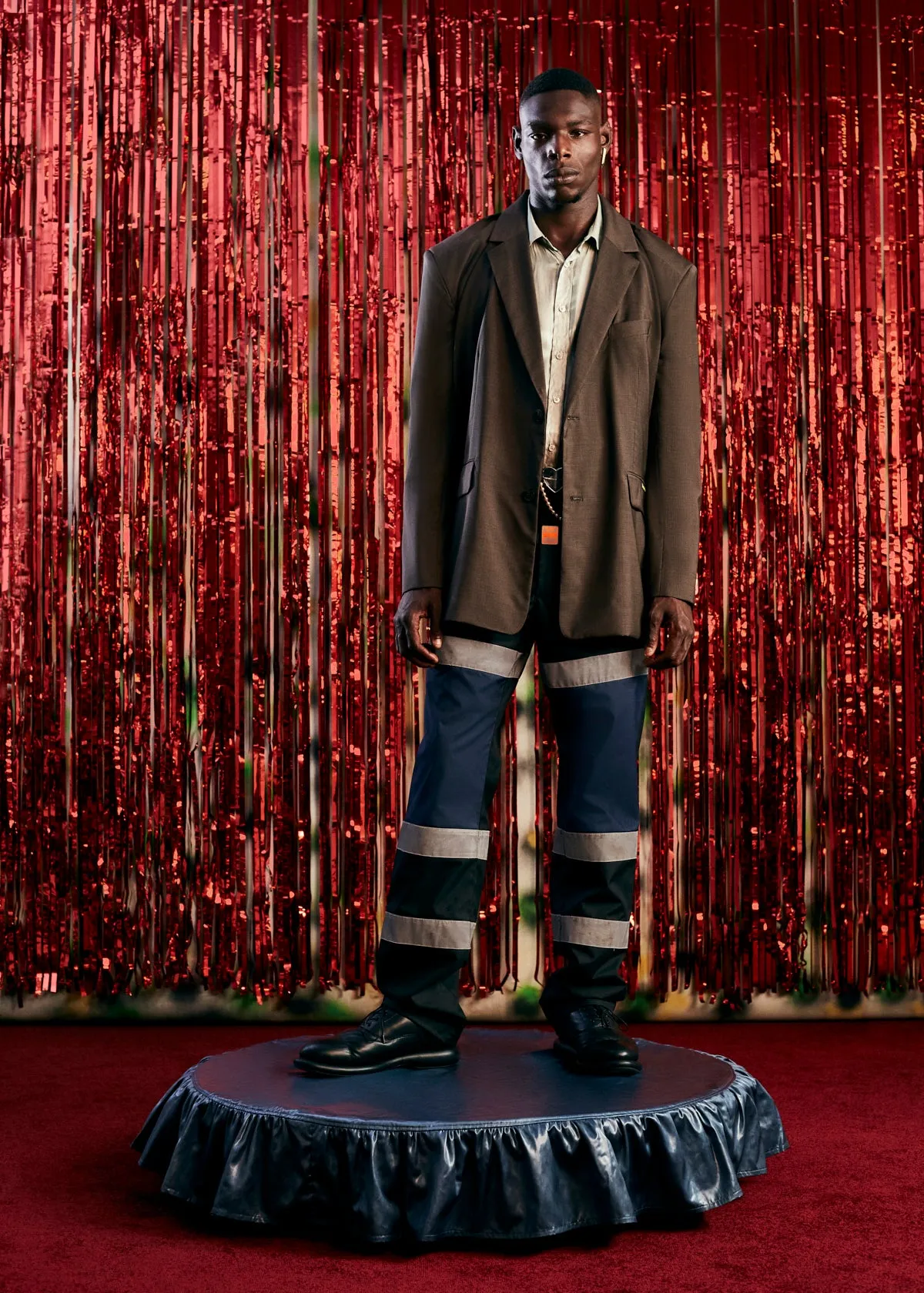 RIDER SINGLE BREASTED JACKET in BROWN sold by Martine Rose