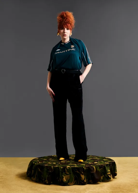 CELEBRATION FOOTBALL TOP in GREEN sold by Martine Rose