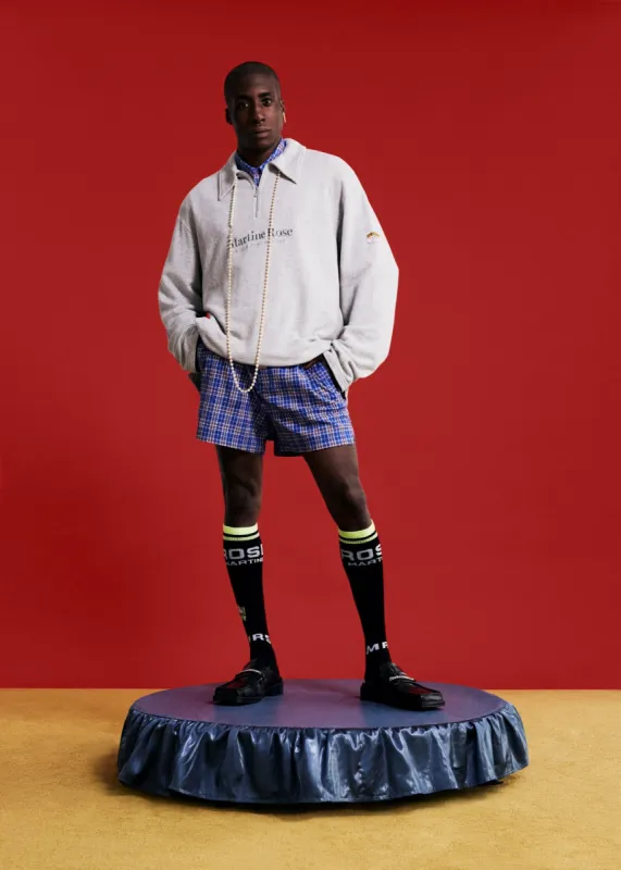 ZIP UP POLO in GREY sold by Martine Rose