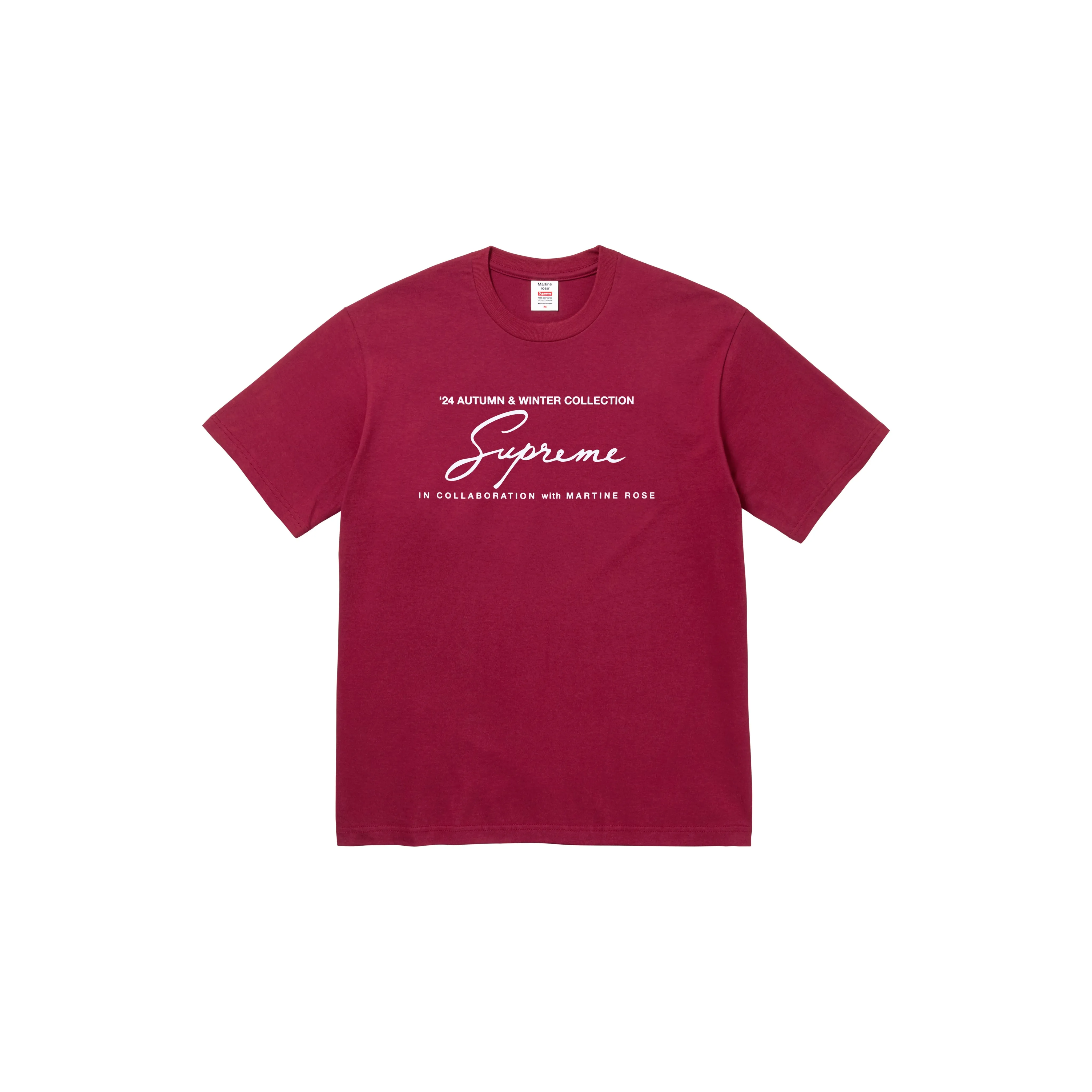 SUPREME®/MARTINE ROSE® TEE in MAROON sold by Martine Rose
