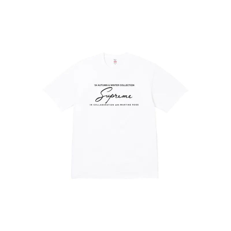 SUPREME®/MARTINE ROSE® TEE in WHITE sold by Martine Rose