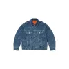 SUPREME®/MARTINE ROSE® REVERSIBLE TRUCKER JACKET in BLUE sold by Martine Rose