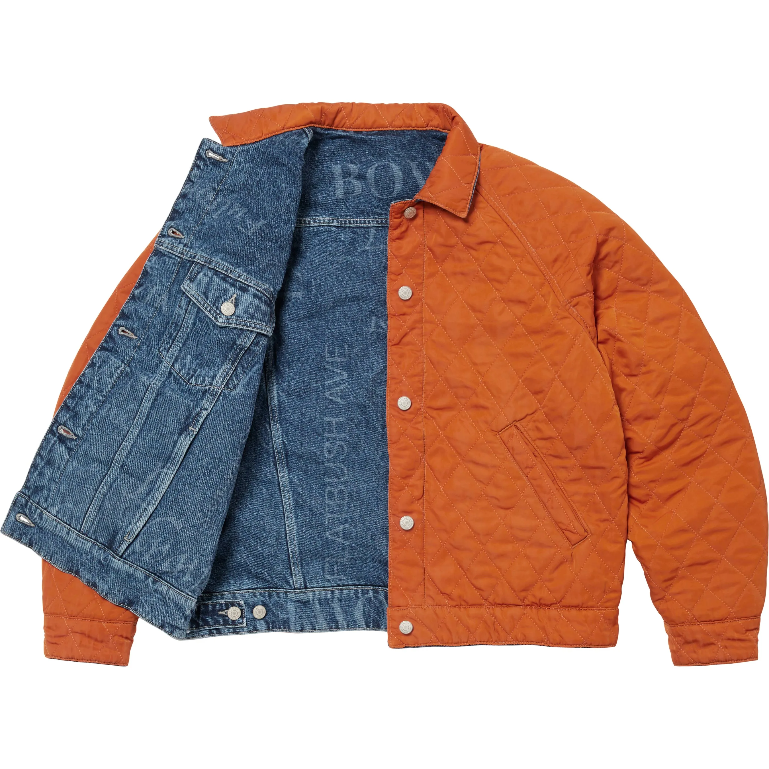 SUPREME®/MARTINE ROSE® REVERSIBLE TRUCKER JACKET in BLUE sold by Martine Rose product image thumbnail 5