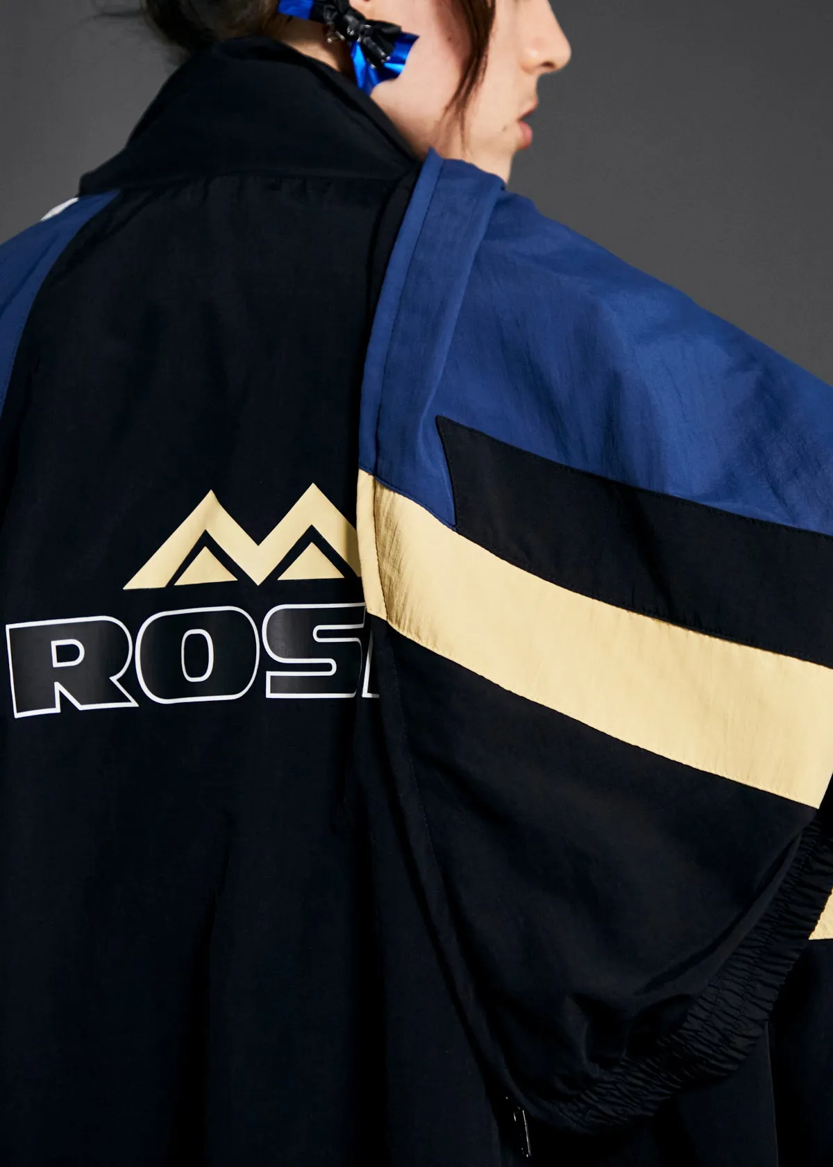 BLANKET TRACK JACKET in BLACK AND YELLOW sold by Martine Rose product image thumbnail 3