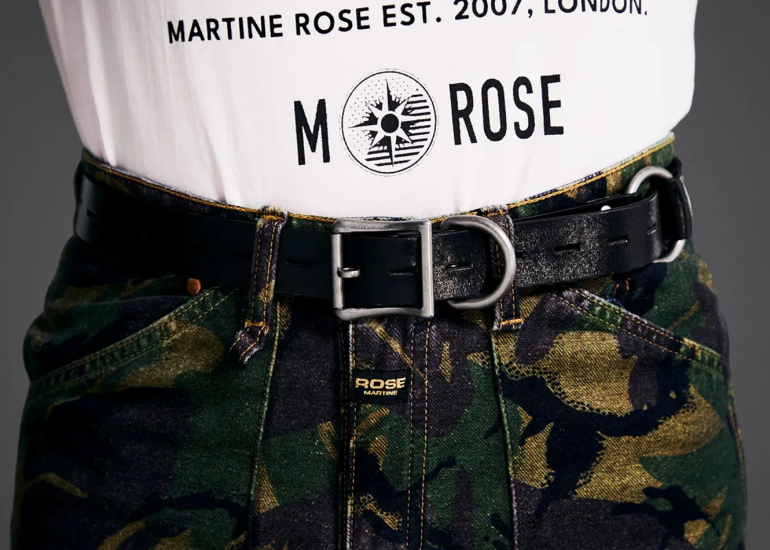BONDAGE BELT in BLACK AND YELLOW made by Martine Rose