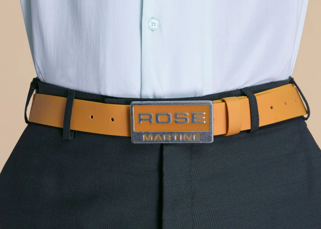 RUBBER TYRE BELT in ORANGE sold by Martine Rose