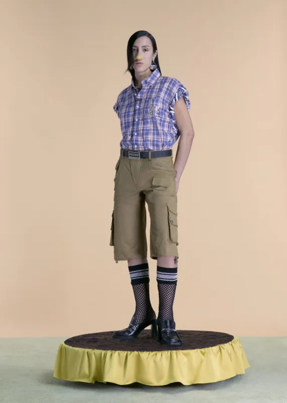 UTILITY SHORT in GREEN made by Martine Rose