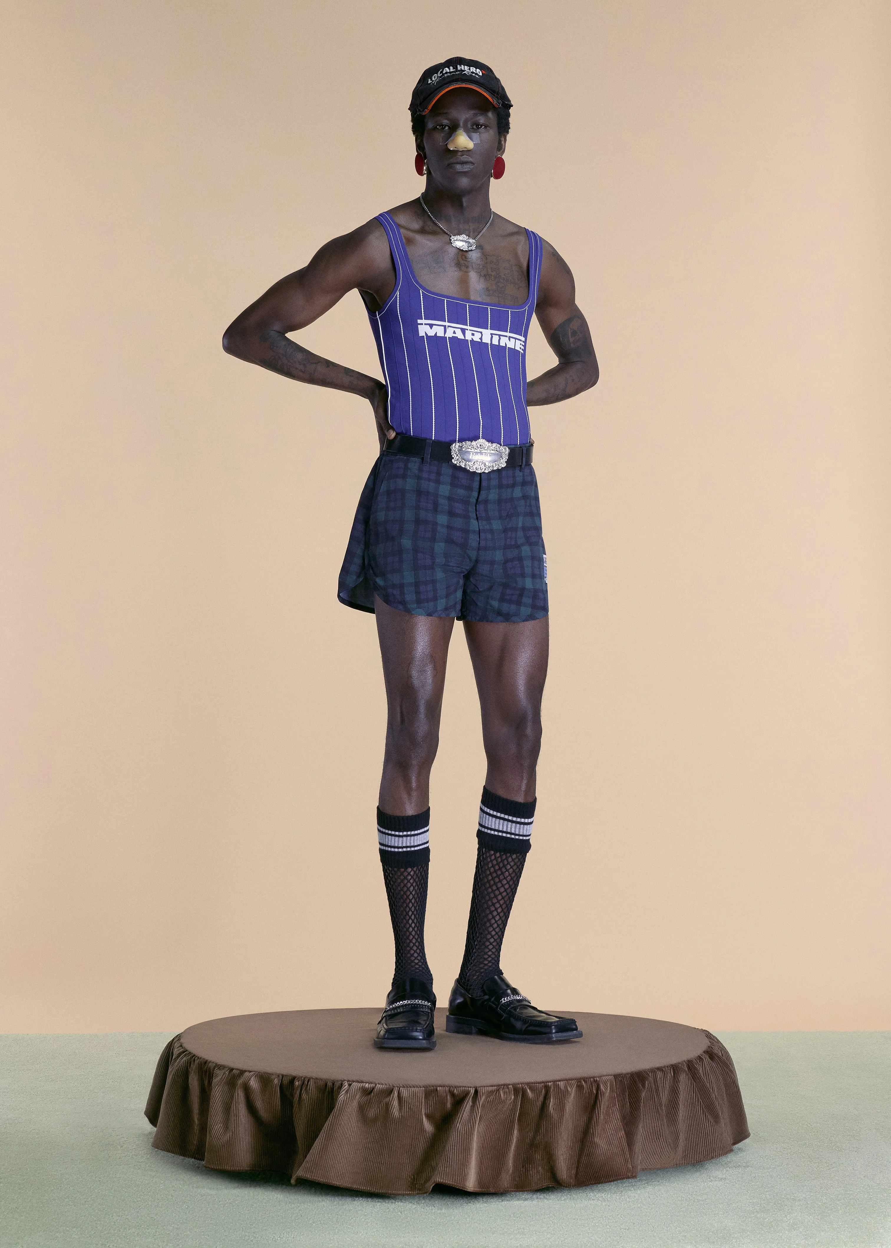 LOGO VEST in BLUE sold by Martine Rose