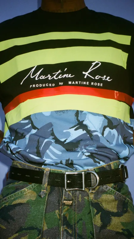 CLASSIC T-SHIRT in BLACK BLUE CAMO made by Martine Rose