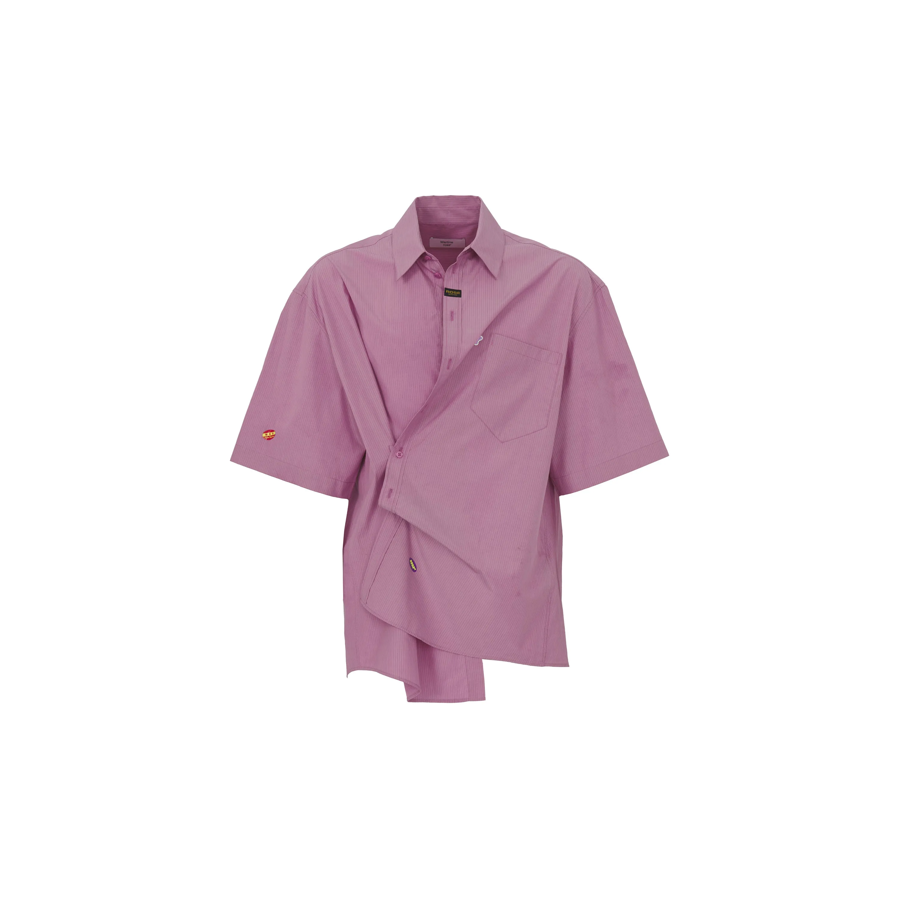 S/S BOXY WRAP SHIRT in PURPLE-BLACK sold by Martine Rose product image thumbnail 5