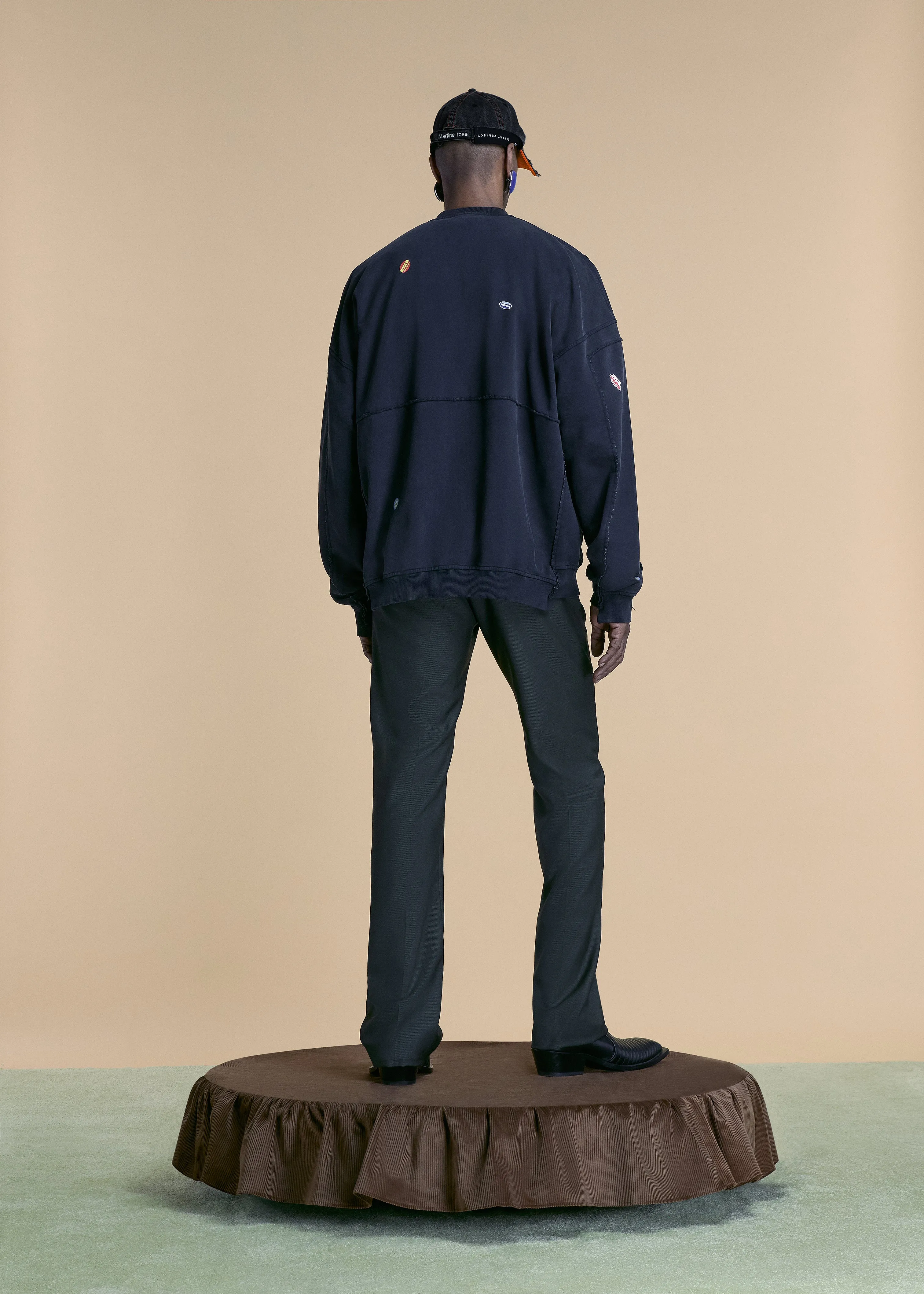 ZIP UP CREW in BLACK sold by Martine Rose product image thumbnail 2
