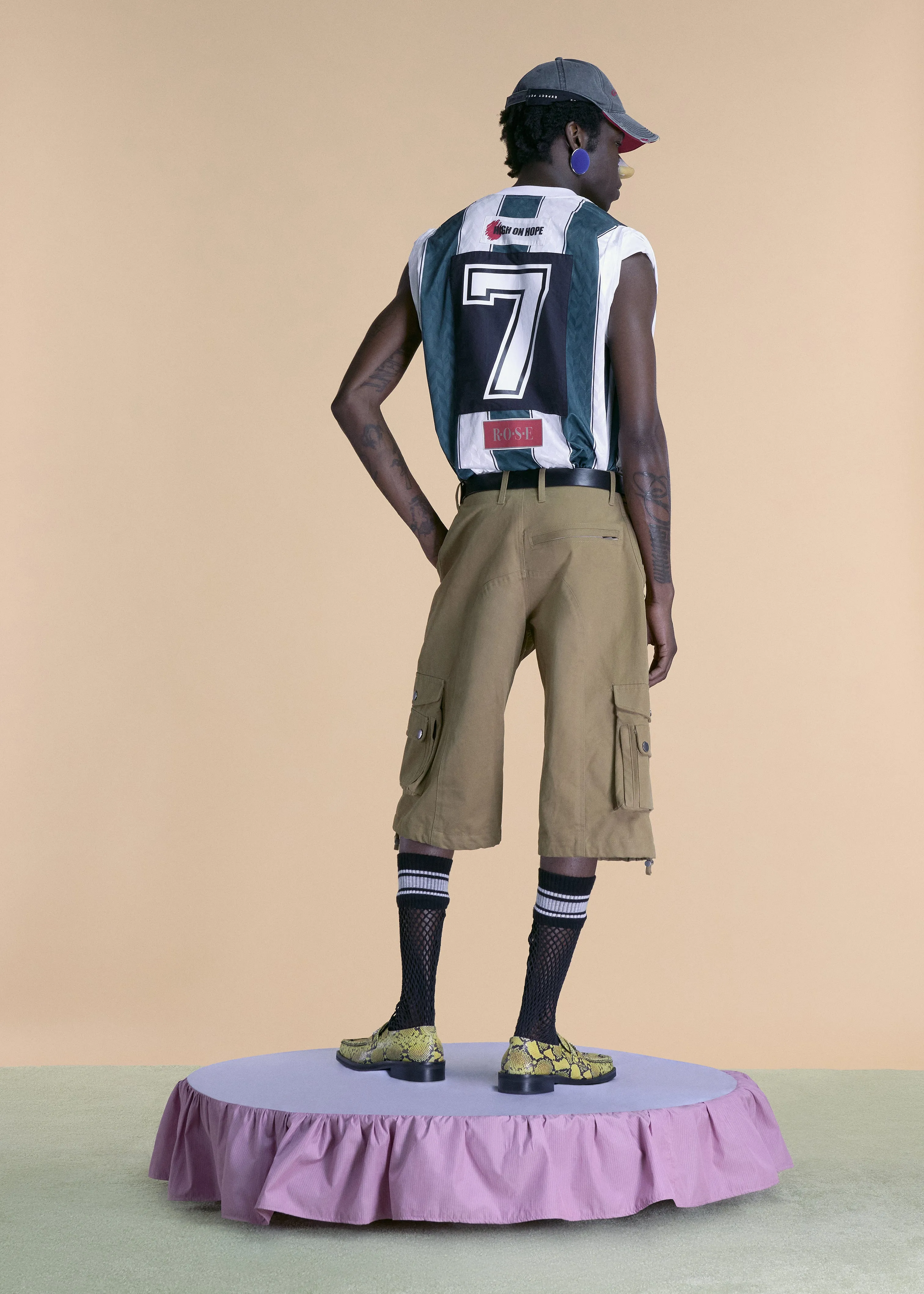 TWIST SLEEVE FOOTBALL TOP in WHITE sold by Martine Rose product image thumbnail 4