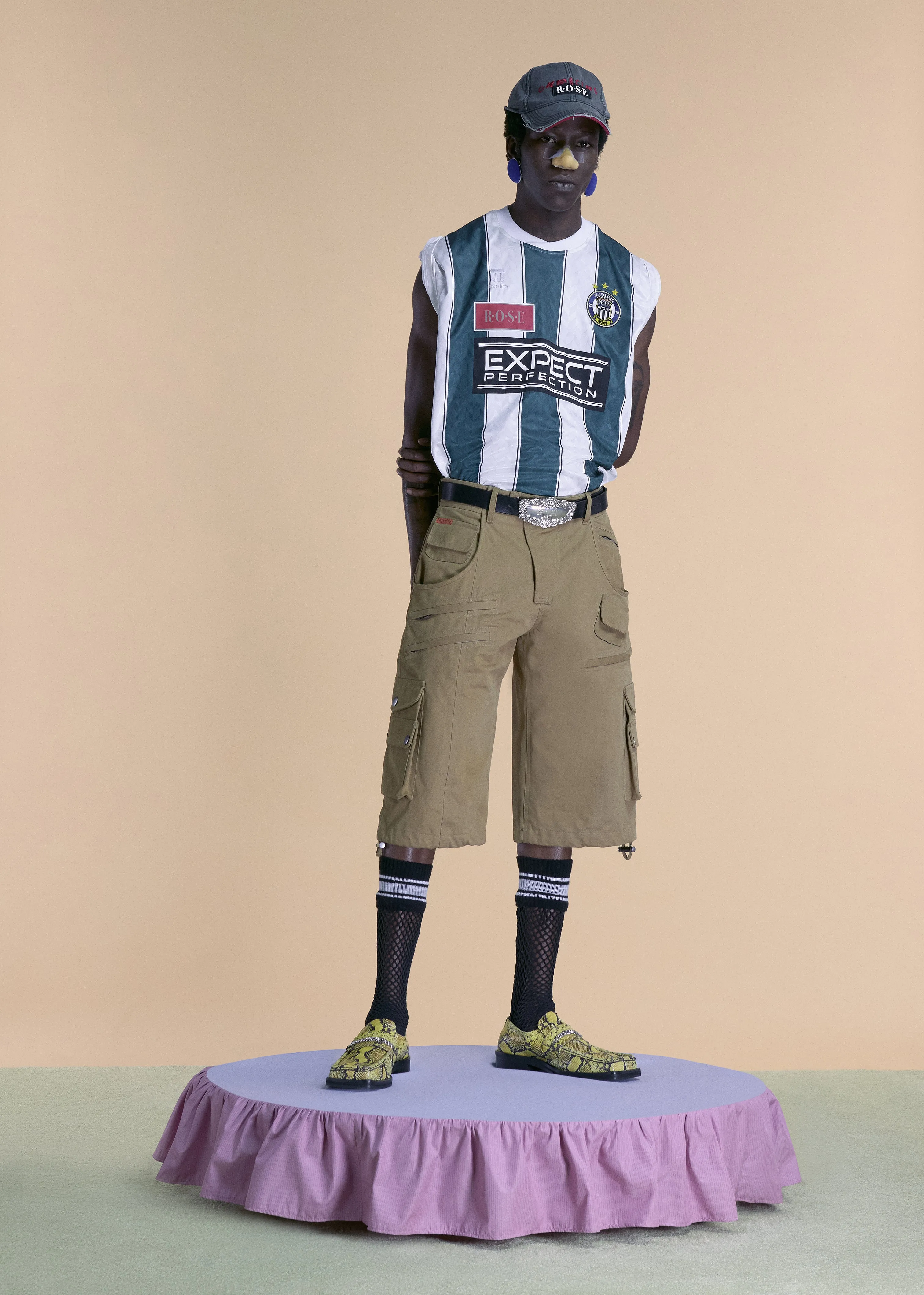 TWIST SLEEVE FOOTBALL TOP in WHITE sold by Martine Rose