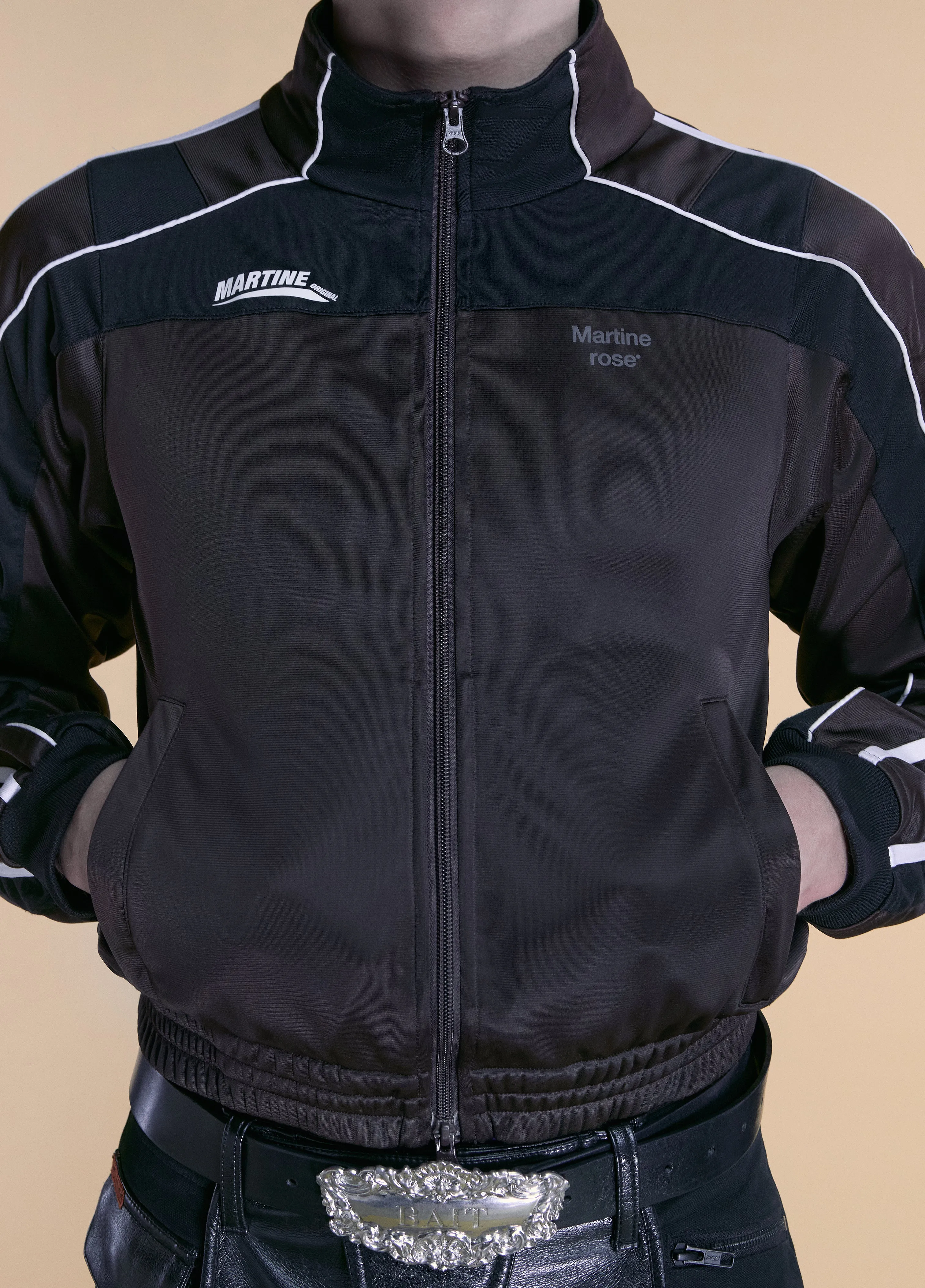 SHRUNKEN TRACK JACKET in BROWN sold by Martine Rose product image thumbnail 3