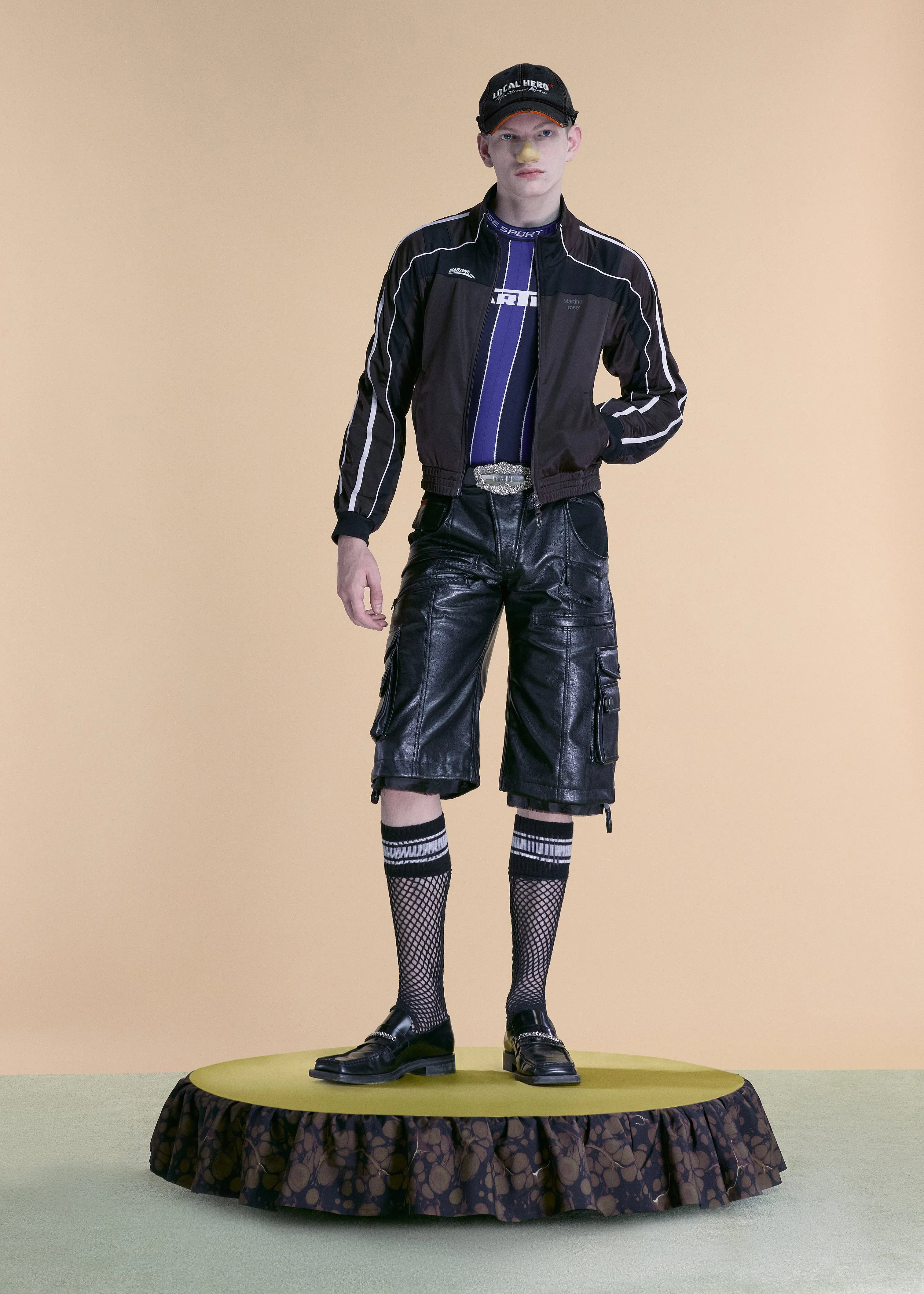 SHRUNKEN TRACK JACKET in BROWN sold by Martine Rose