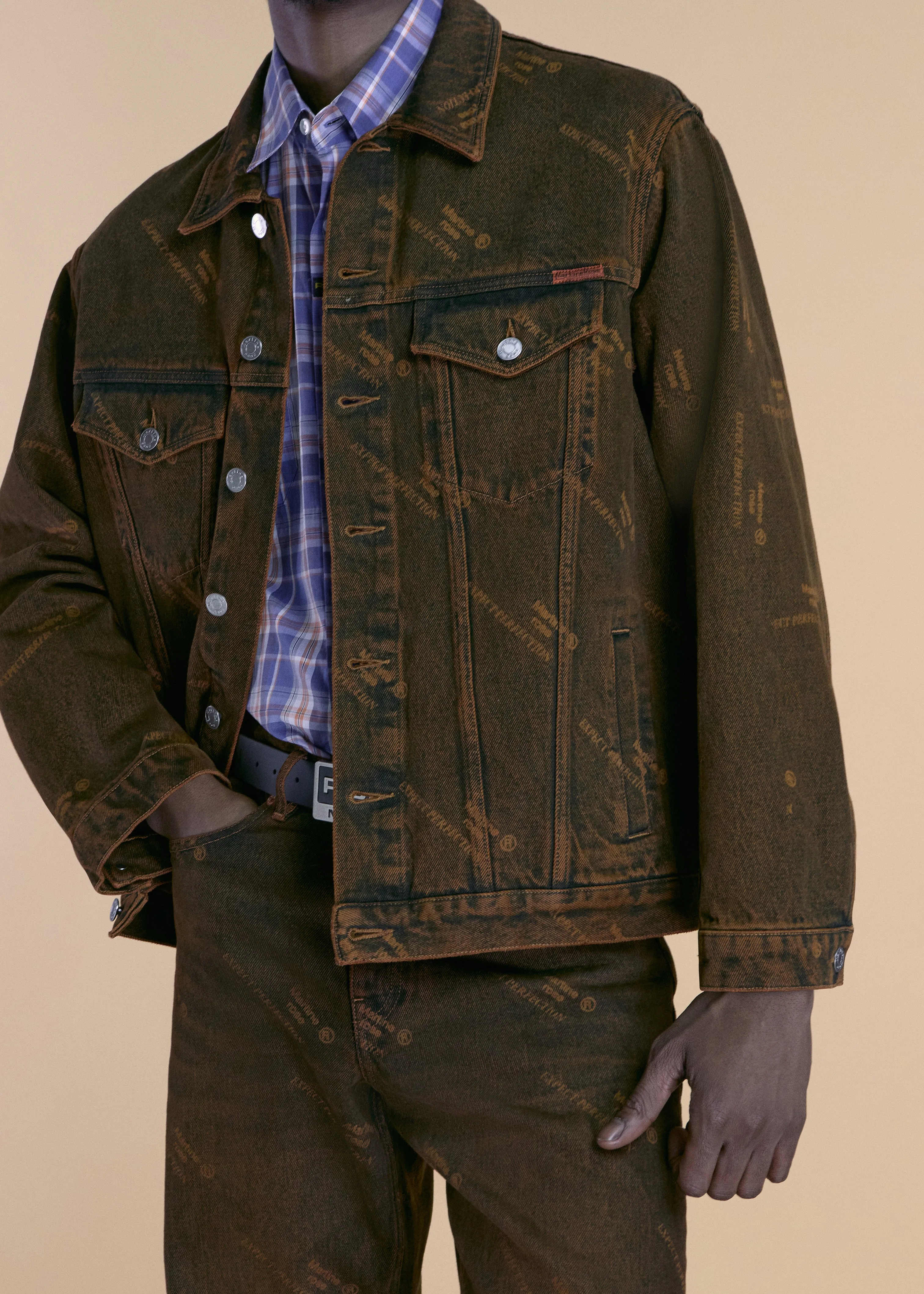 OVERSIZED DENIM JACKET in ORANGE sold by Martine Rose product image thumbnail 2