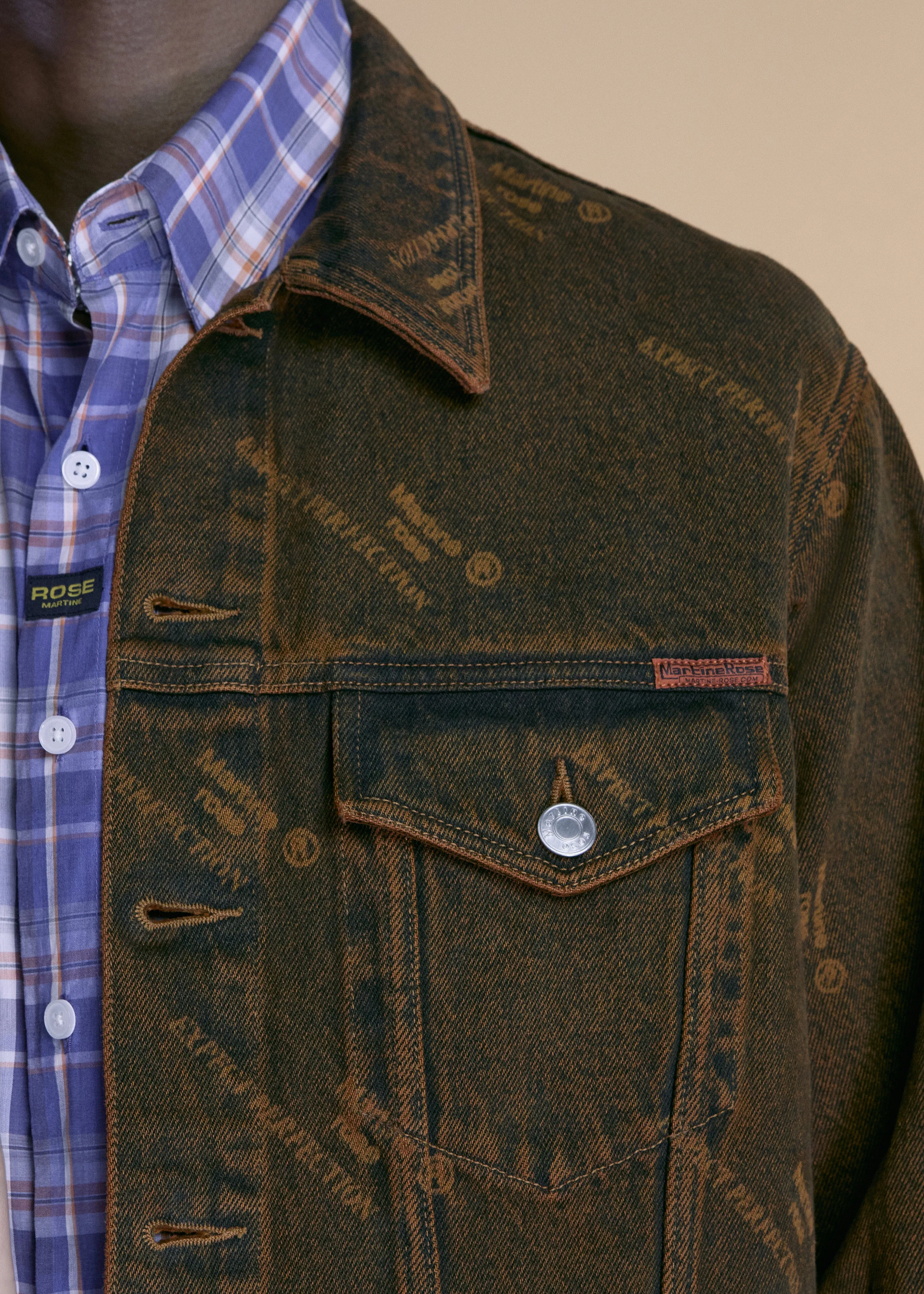 OVERSIZED DENIM JACKET in ORANGE sold by Martine Rose product image thumbnail 3