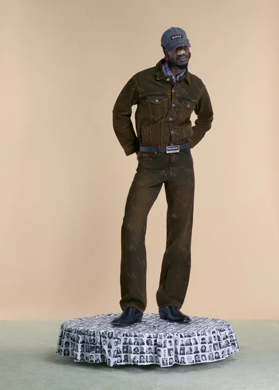 OVERSIZED DENIM JACKET in ORANGE sold by Martine Rose