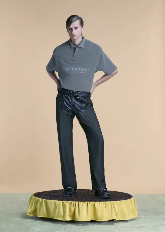 PADDED POLO in GREEN sold by Martine Rose