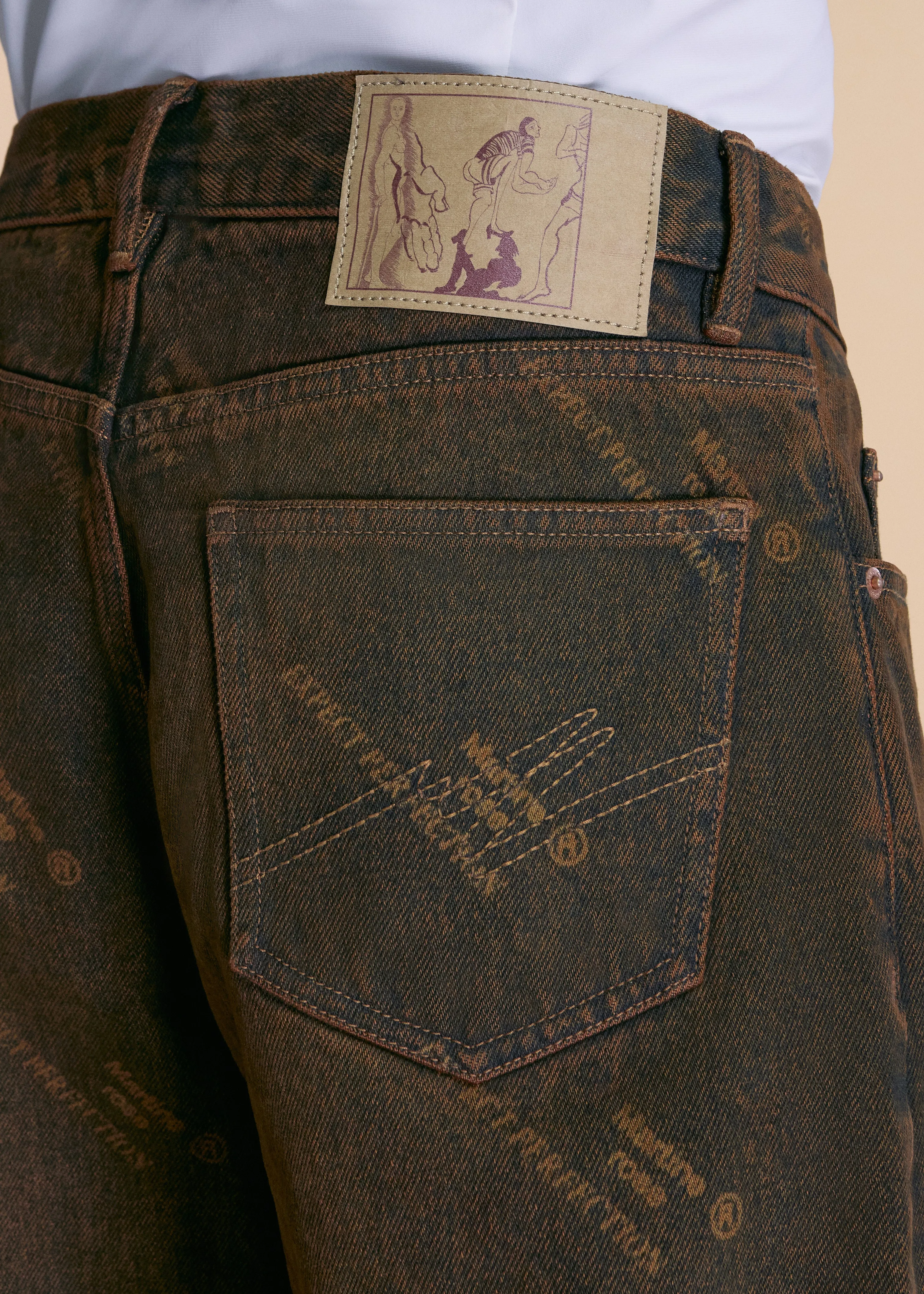 RELAXED FIT JEAN in ORANGE sold by Martine Rose product image thumbnail 3