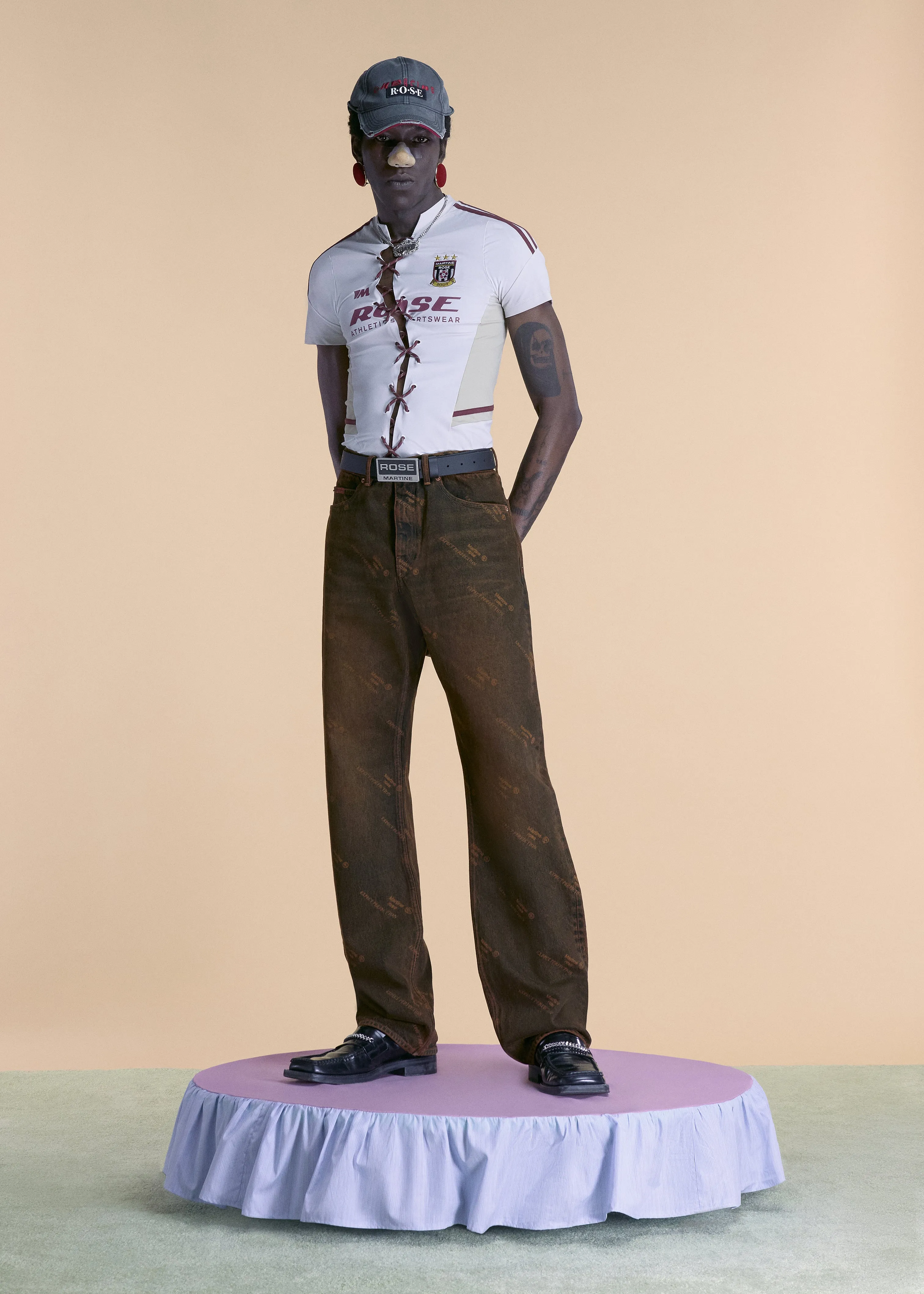 RELAXED FIT JEAN in ORANGE sold by Martine Rose