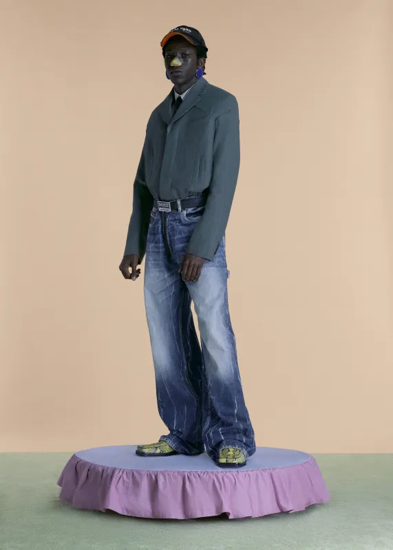 PADDED TAILORED JACKET in GREEN sold by Martine Rose