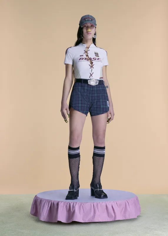 LACE UP FOOTBALL TOP in GREY sold by Martine Rose