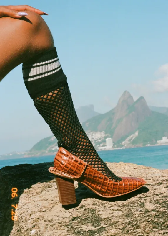 MARTINE ROSE FOR CLARKS WOMENS HEEL in PRETZEL TAN made by Martine Rose