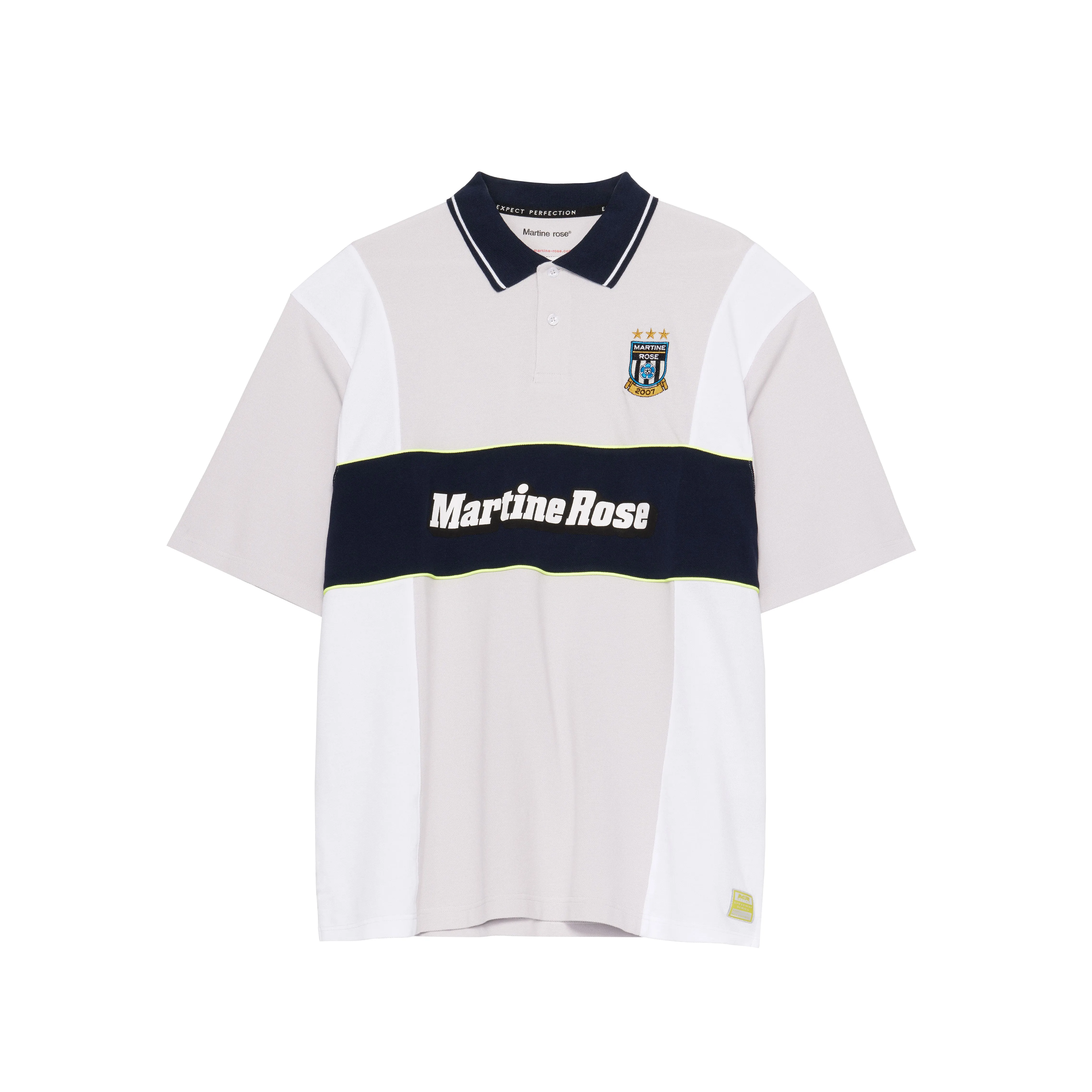 OVERSIZED PANELLED POLO in GREY sold by Martine Rose